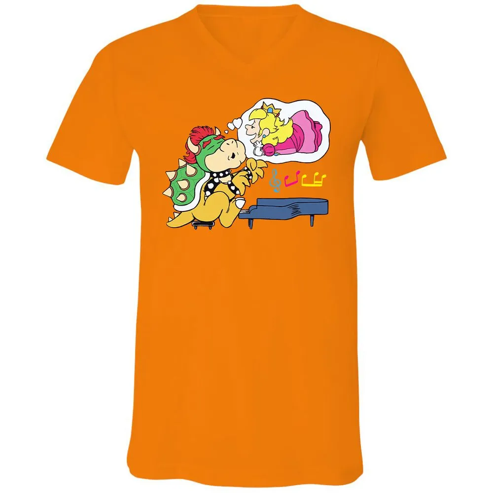 Unisex V-Neck T-Shirt - T8YECF72 - Orange - 11