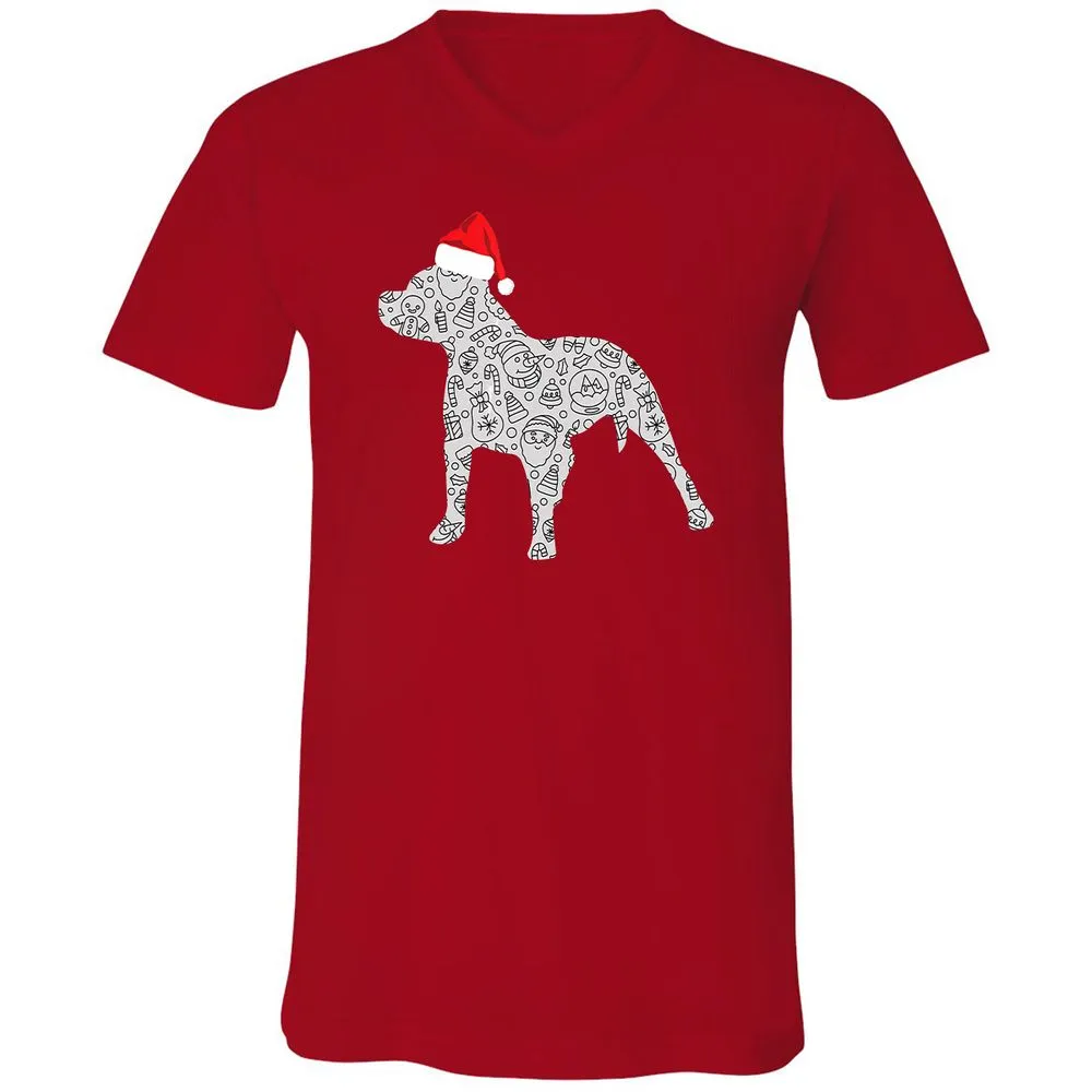 Unisex V-Neck T-Shirt - GM6QHPL8 - Red - 3