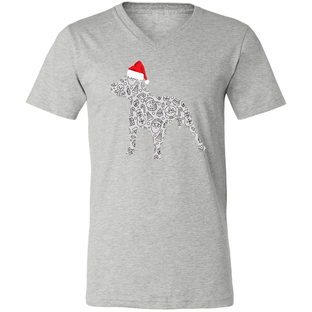 Unisex V-Neck T-Shirt - GM6QHPL8 - Athletic Heather - 7
