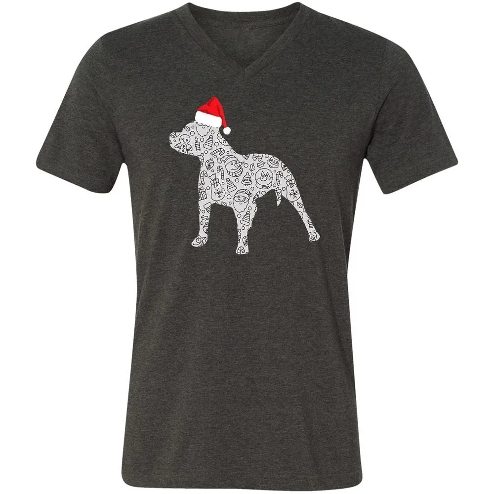 Unisex V-Neck T-Shirt - GM6QHPL8 - Dark Grey Heather - 8