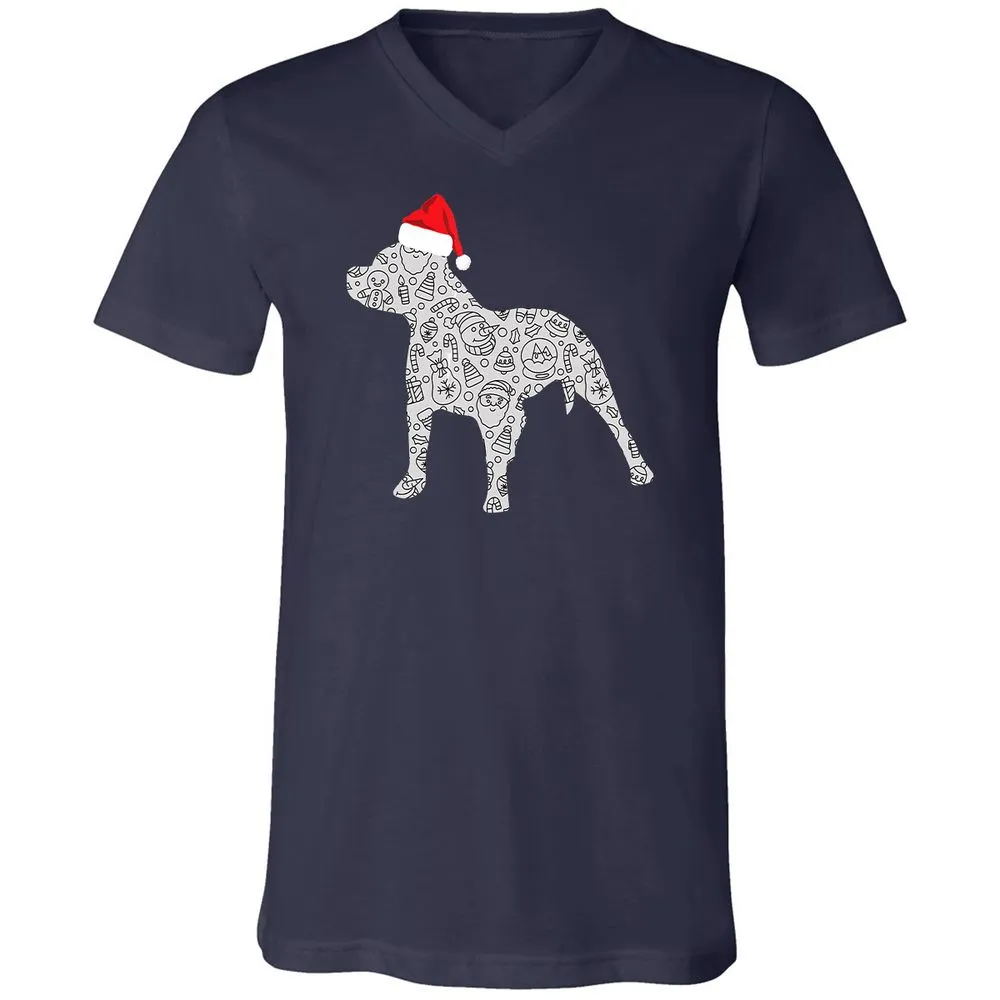 Unisex V-Neck T-Shirt - GM6QHPL8 - Navy - 2