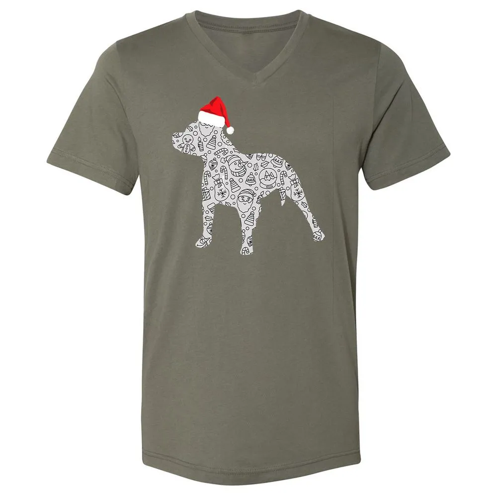 Unisex V-Neck T-Shirt - GM6QHPL8 - Military Green - 10