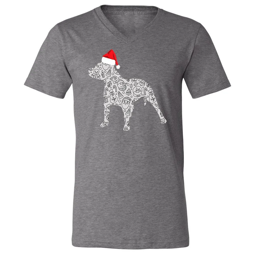 Unisex V-Neck T-Shirt - GM6QHPL8 - Deep Heather - 13