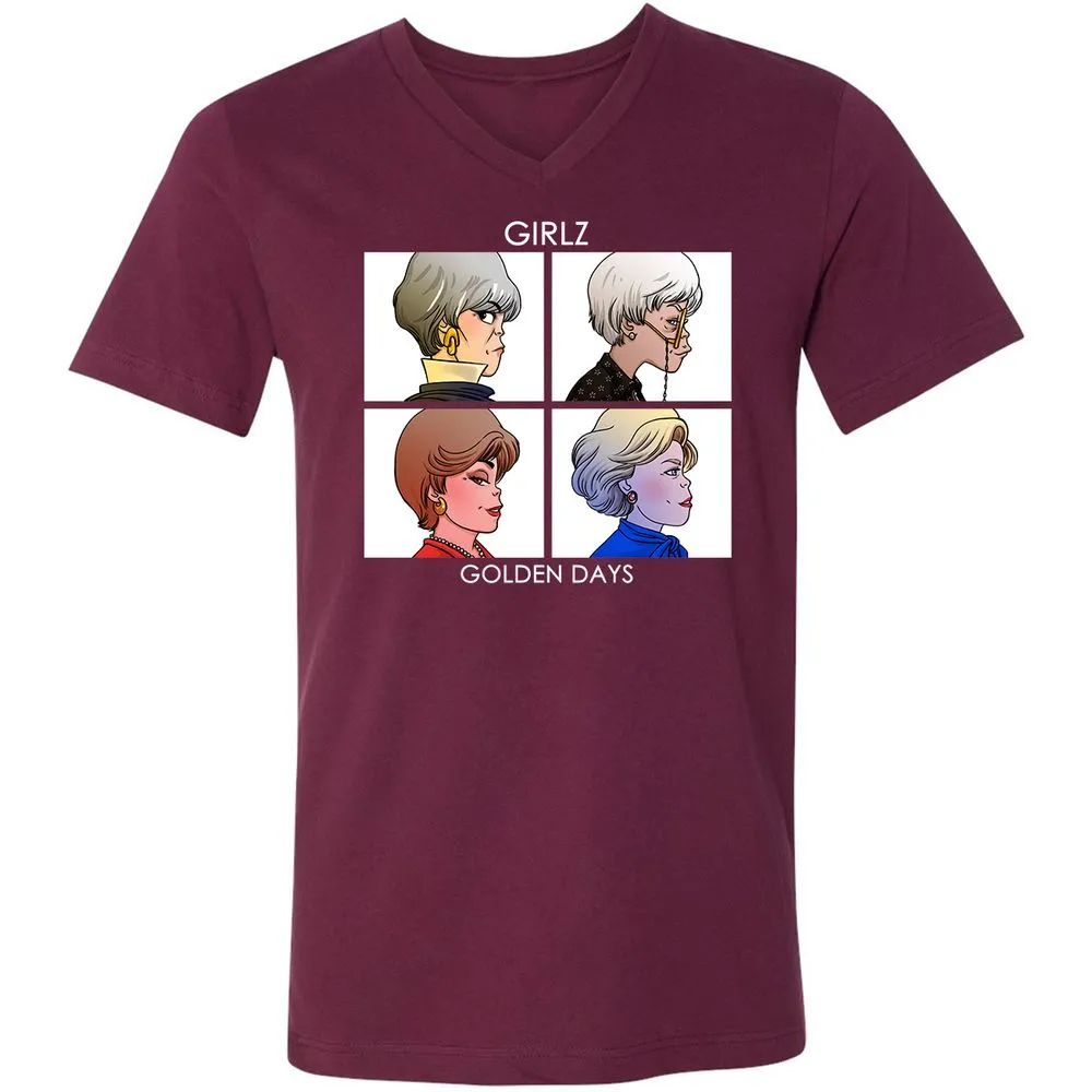 Unisex V-Neck T-Shirt - EMEHLG3C - Maroon - 6