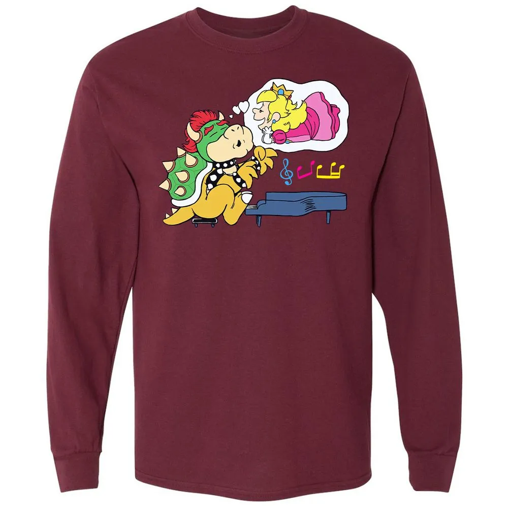 Long Sleeve T-Shirt - 69NUM8MK - Maroon - 11