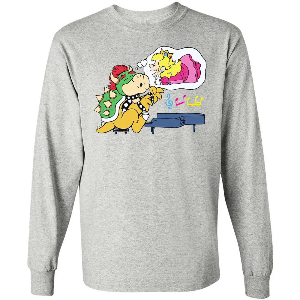 Long Sleeve T-Shirt - 69NUM8MK - Ash - 7