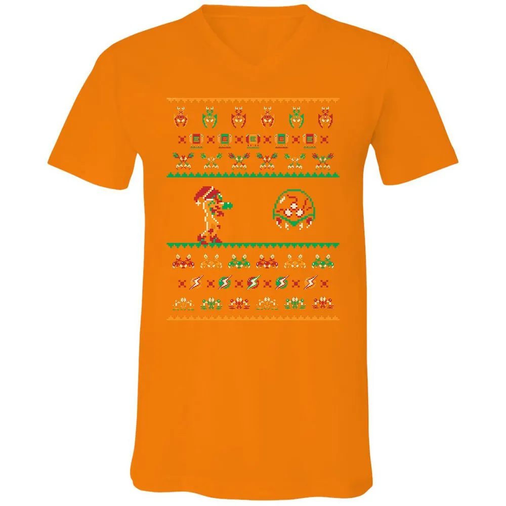 Unisex V-Neck T-Shirt - D5TCENJ3 - Orange - 11