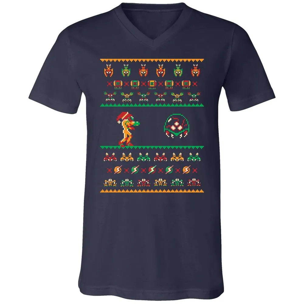 Unisex V-Neck T-Shirt - D5TCENJ3 - Navy - 2
