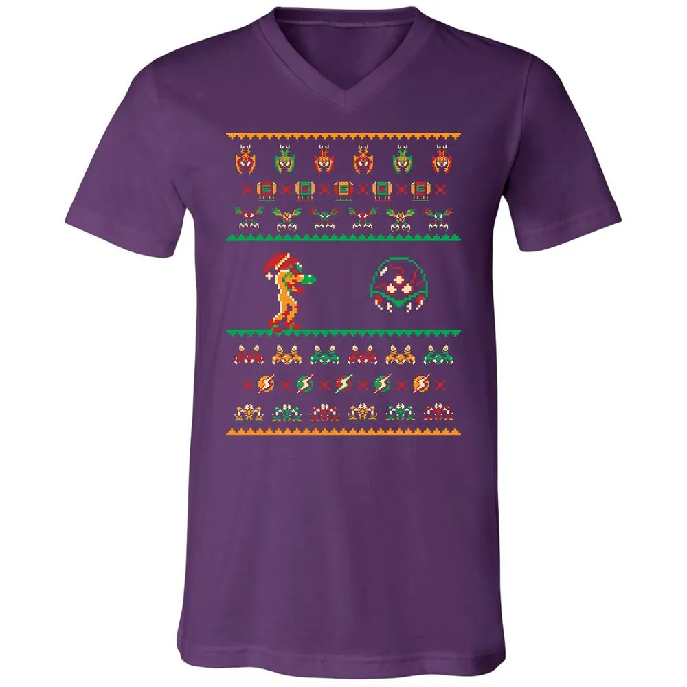 Unisex V-Neck T-Shirt - D5TCENJ3 - Team Purple - 9