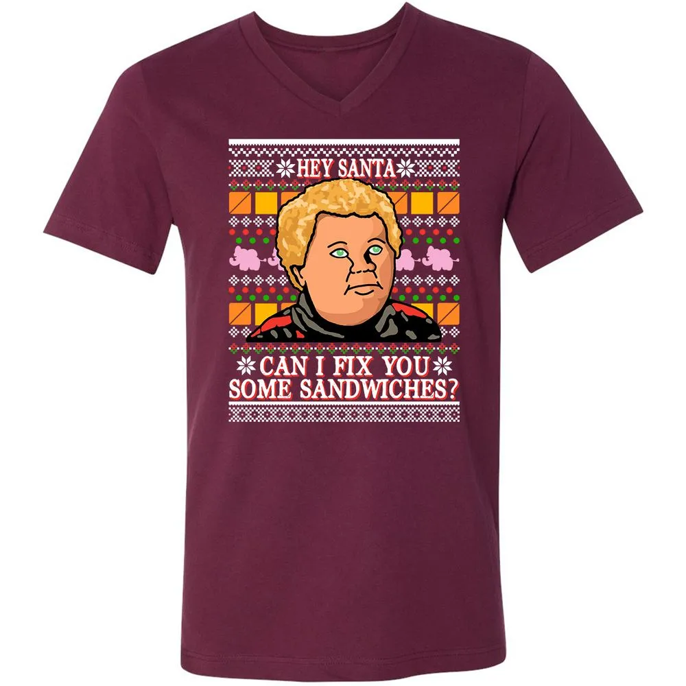 Unisex V-Neck T-Shirt - 1DFC2BKP - Maroon - 6