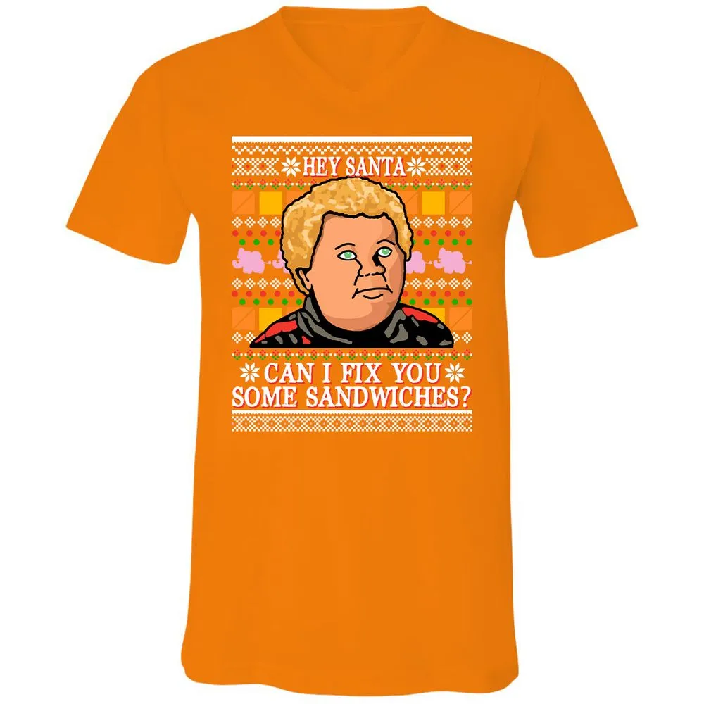Unisex V-Neck T-Shirt - 1DFC2BKP - Orange - 11