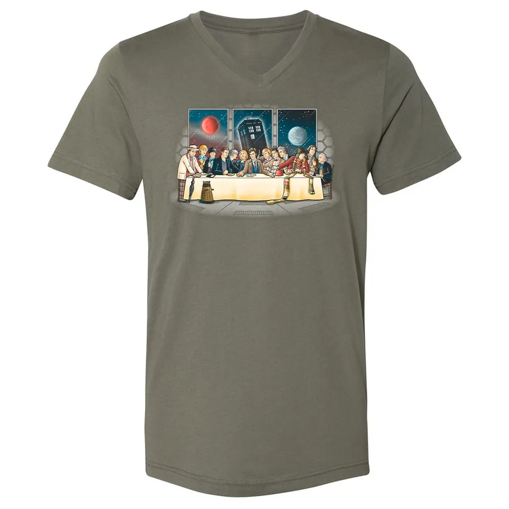 Unisex V-Neck T-Shirt - WQMY8651 - Military Green - 10