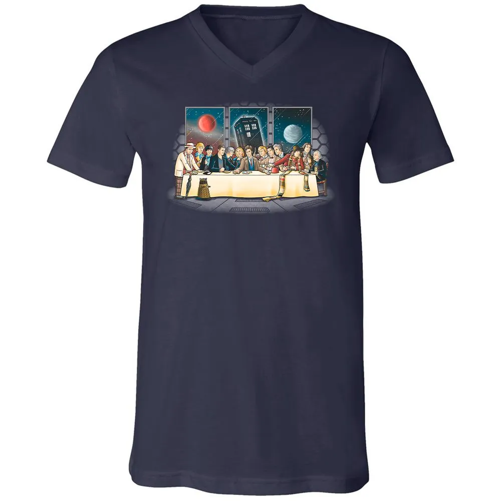 Unisex V-Neck T-Shirt - WQMY8651 - Navy - 2