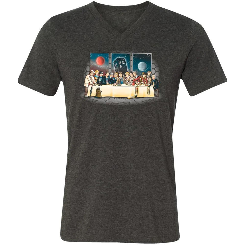 Unisex V-Neck T-Shirt - WQMY8651 - Dark Grey Heather - 8