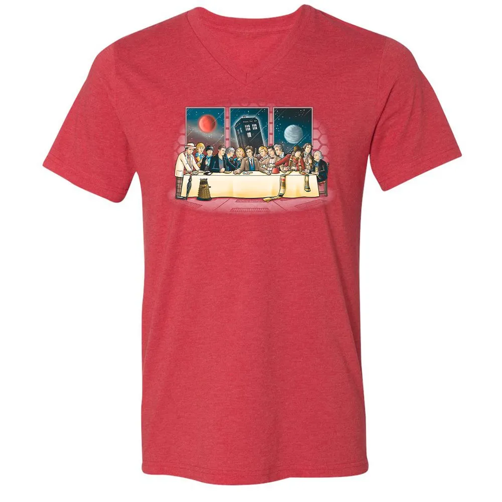 Unisex V-Neck T-Shirt - WQMY8651 - Heather Red - 16