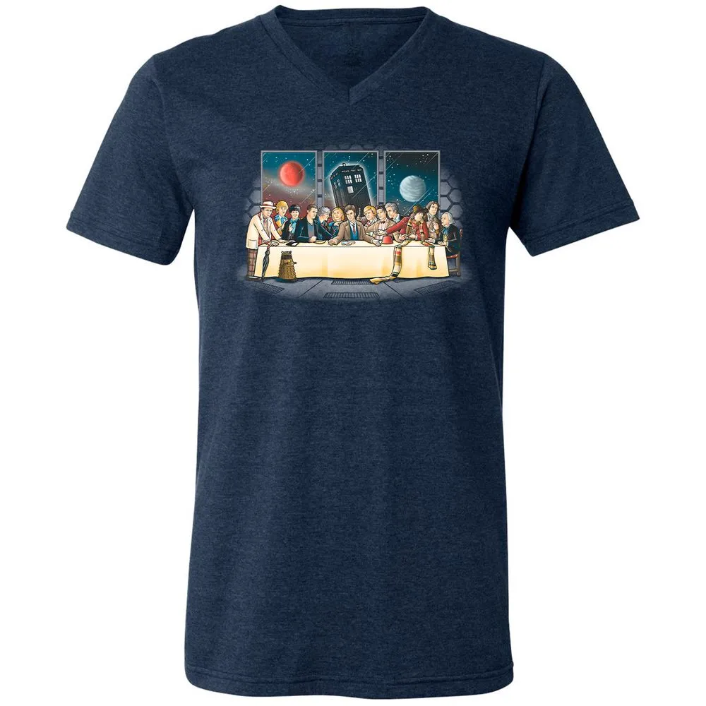 Unisex V-Neck T-Shirt - WQMY8651 - Heather Navy - 15