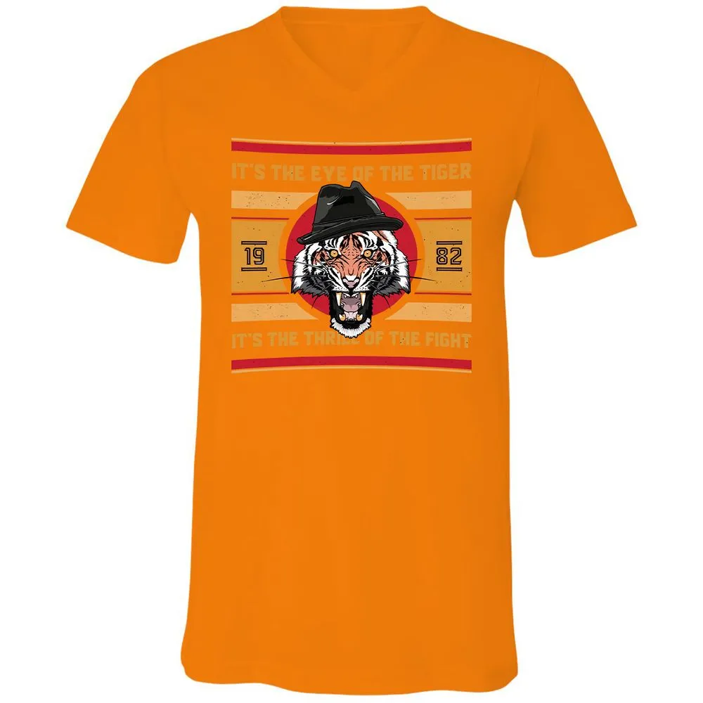 Unisex V-Neck T-Shirt - SRG7D2ZH - Orange - 11