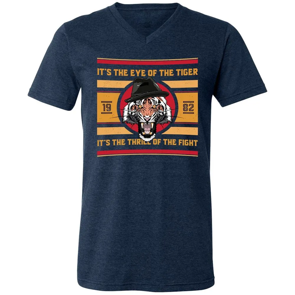 Unisex V-Neck T-Shirt - SRG7D2ZH - Heather Navy - 15