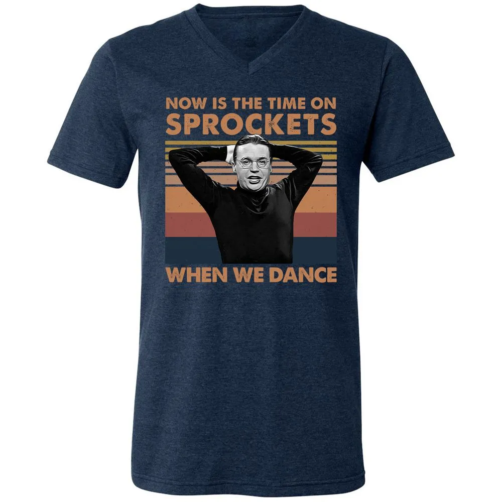 Unisex V-Neck T-Shirt - USE1HNAT - Heather Navy - 15