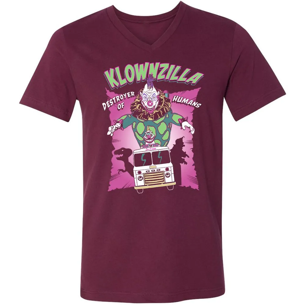 Unisex V-Neck T-Shirt - JAHCMCB4 - Maroon - 6