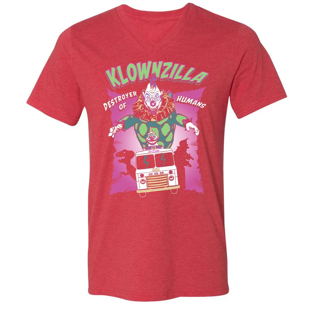 Unisex V-Neck T-Shirt - JAHCMCB4 - Heather Red - 16