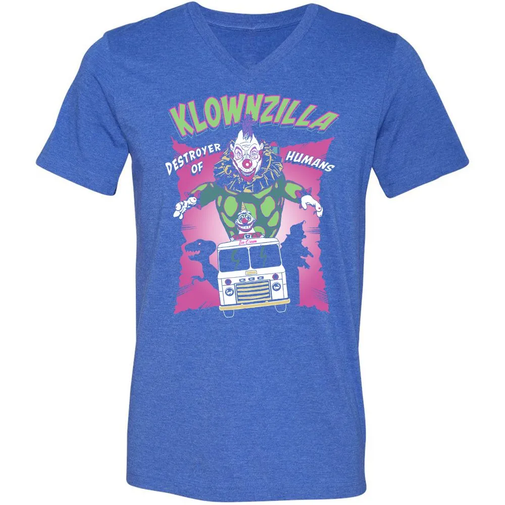 Unisex V-Neck T-Shirt - JAHCMCB4 - Heather True Royal - 14