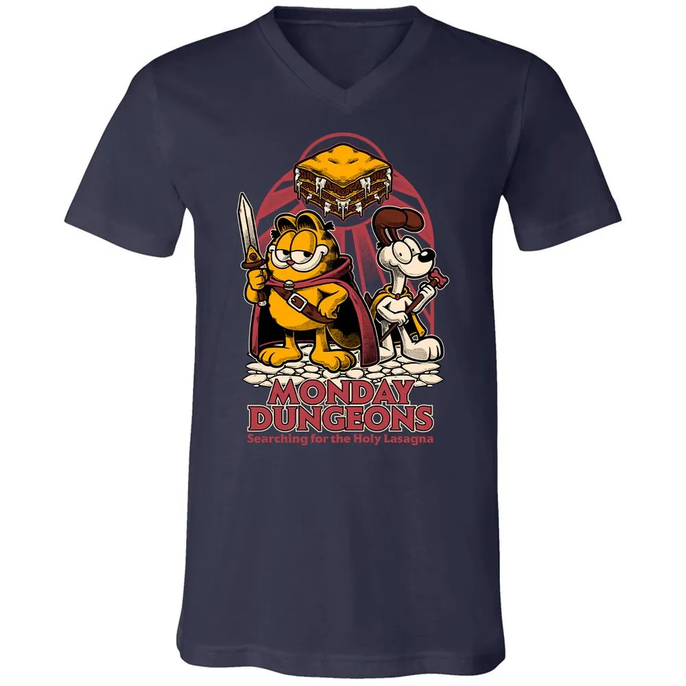 Unisex V-Neck T-Shirt - H6BK1HT7 - Navy - 2