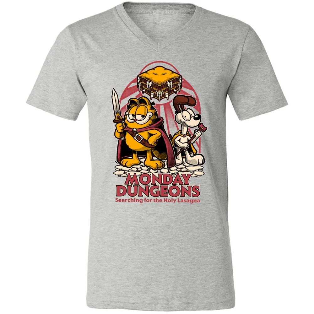 Unisex V-Neck T-Shirt - H6BK1HT7 - Athletic Heather - 7