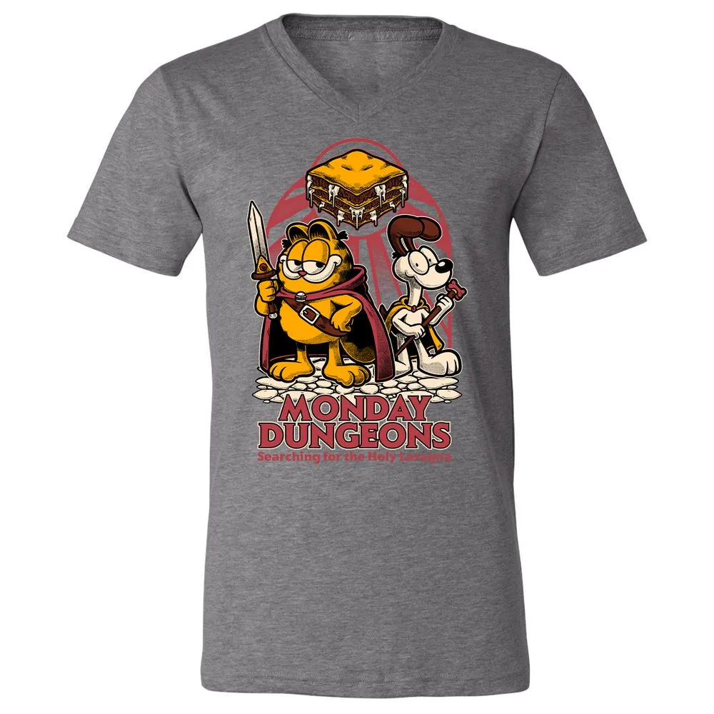 Unisex V-Neck T-Shirt - H6BK1HT7 - Deep Heather - 13