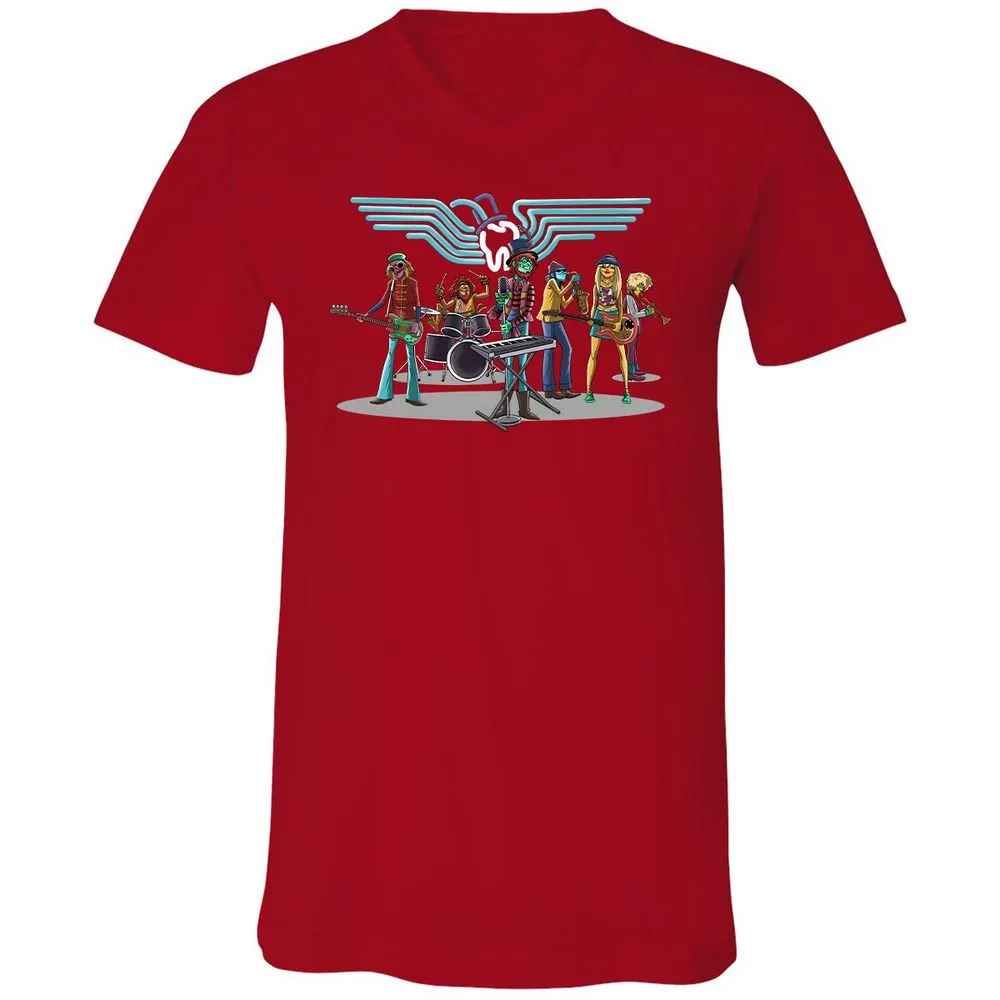 Unisex V-Neck T-Shirt - YMANJLA4 - Red - 3