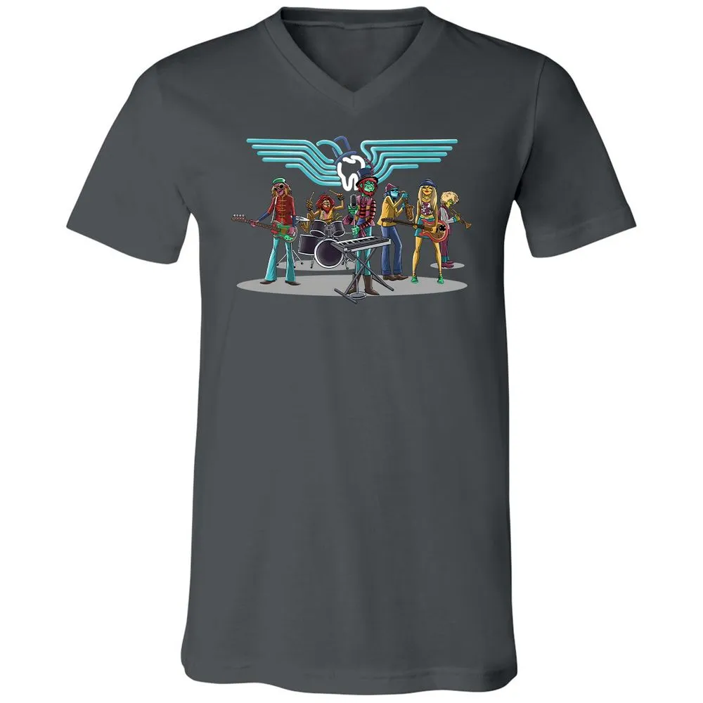 Unisex V-Neck T-Shirt - YMANJLA4 - Asphalt - 12