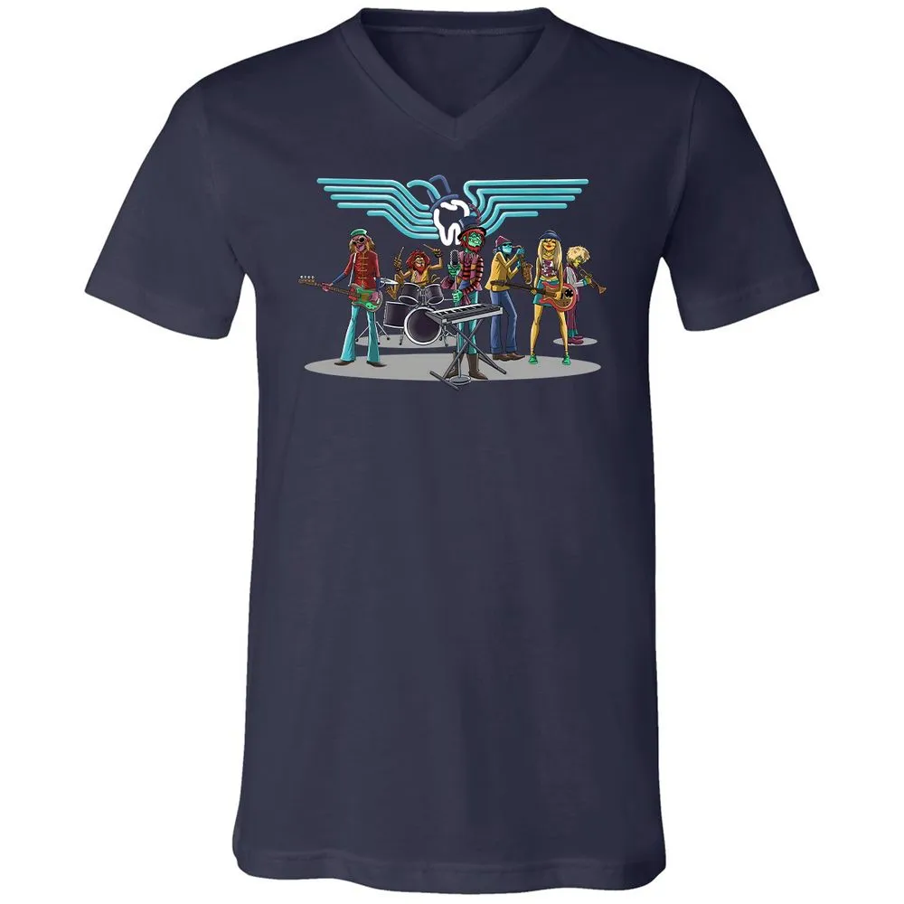 Unisex V-Neck T-Shirt - YMANJLA4 - Navy - 2