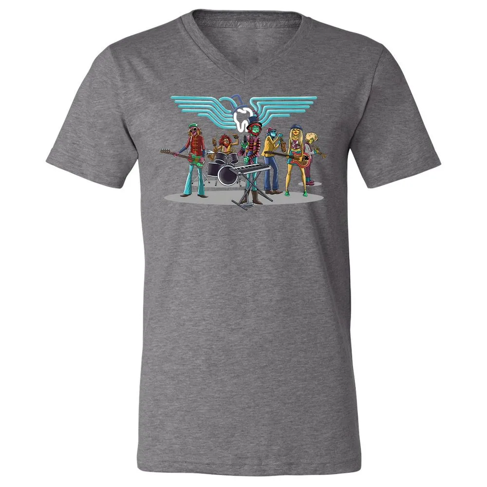 Unisex V-Neck T-Shirt - YMANJLA4 - Deep Heather - 13