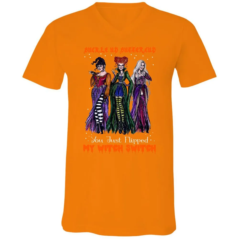 Unisex V-Neck T-Shirt - N7MTNJUT - Orange - 11