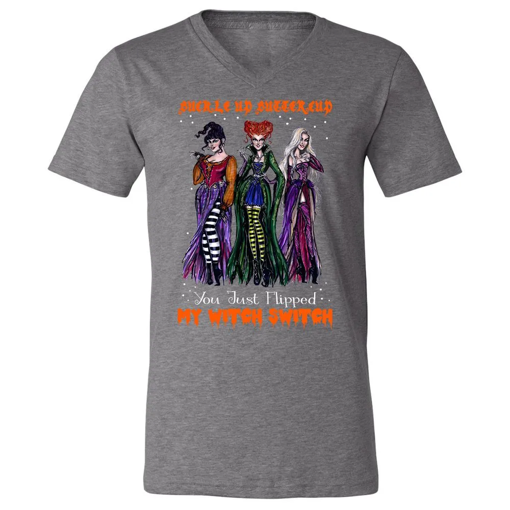 Unisex V-Neck T-Shirt - N7MTNJUT - Deep Heather - 13