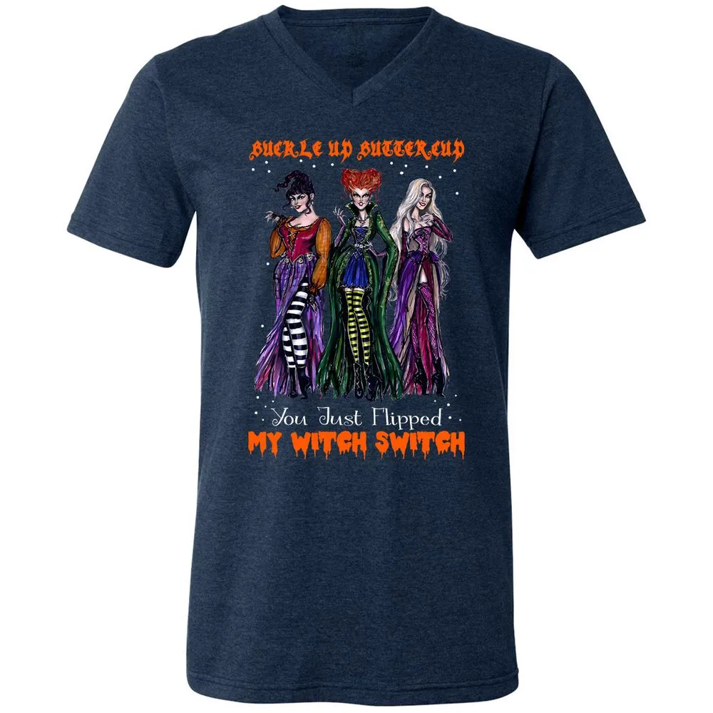 Unisex V-Neck T-Shirt - N7MTNJUT - Heather Navy - 15