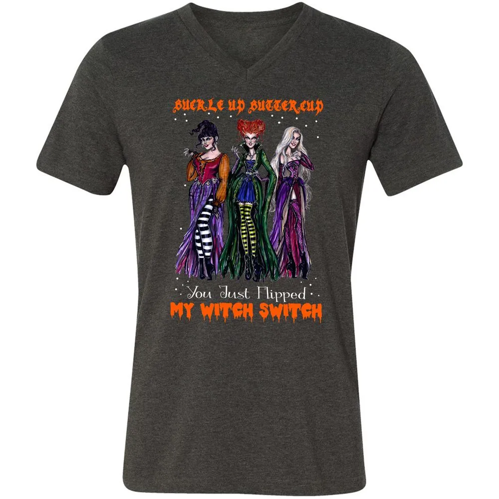 Unisex V-Neck T-Shirt - N7MTNJUT - Dark Grey Heather - 8