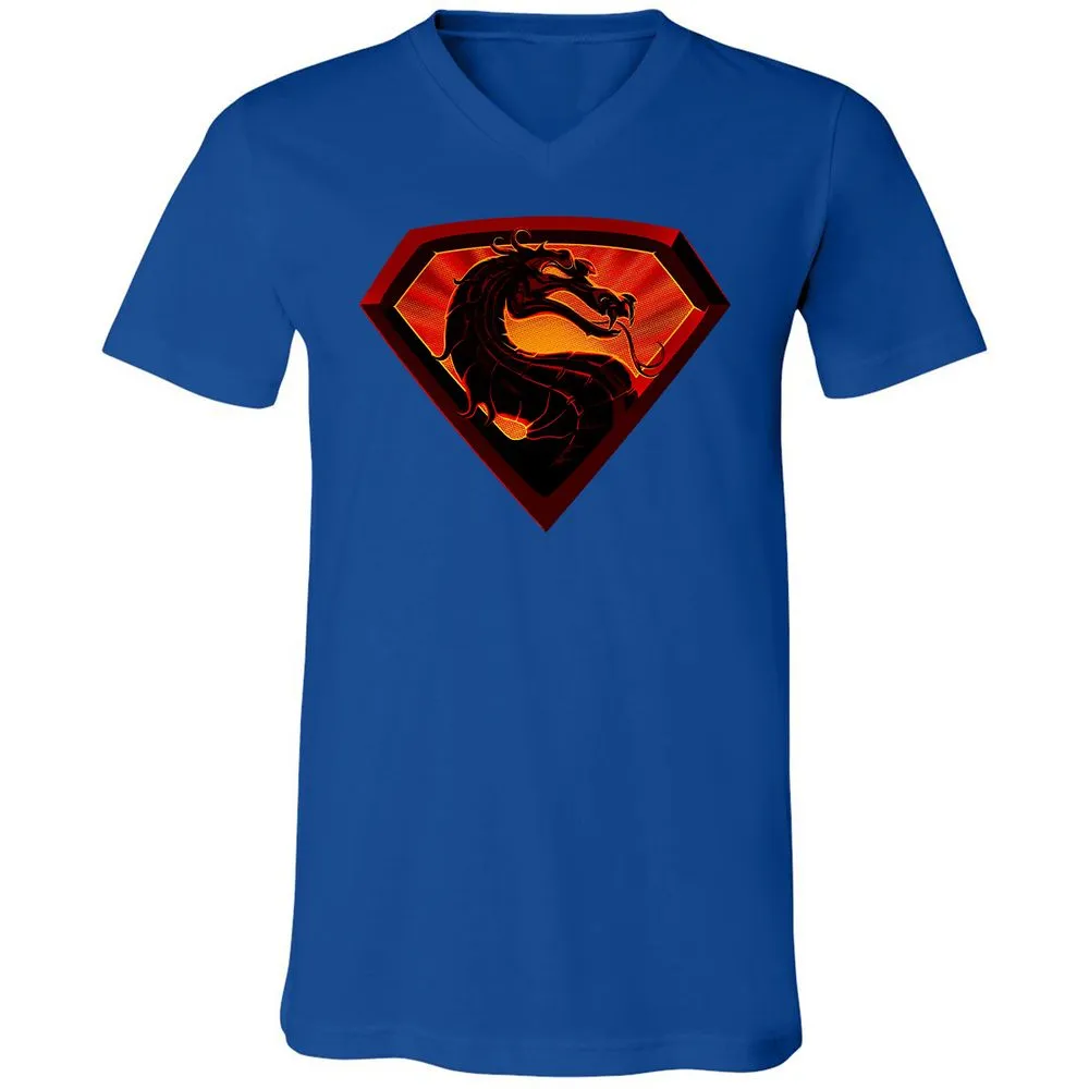Unisex V-Neck T-Shirt - J6P92K4Q - True Royal - 4