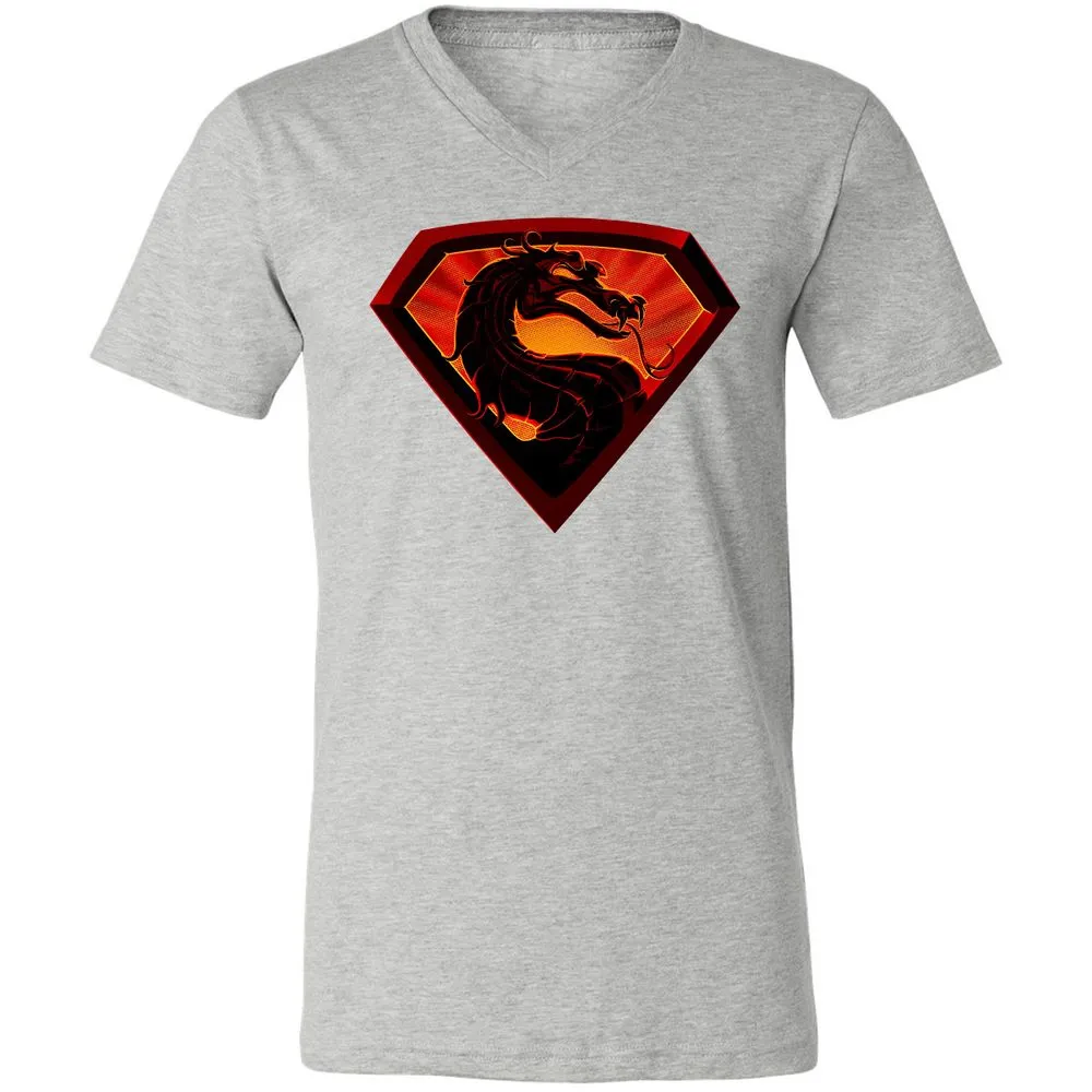 Unisex V-Neck T-Shirt - J6P92K4Q - Athletic Heather - 7