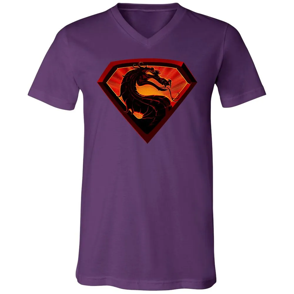 Unisex V-Neck T-Shirt - J6P92K4Q - Team Purple - 9