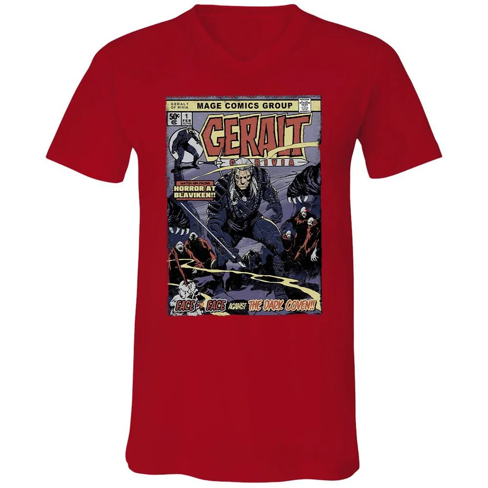Unisex V-Neck T-Shirt - LJC29JX4 - Red - 3