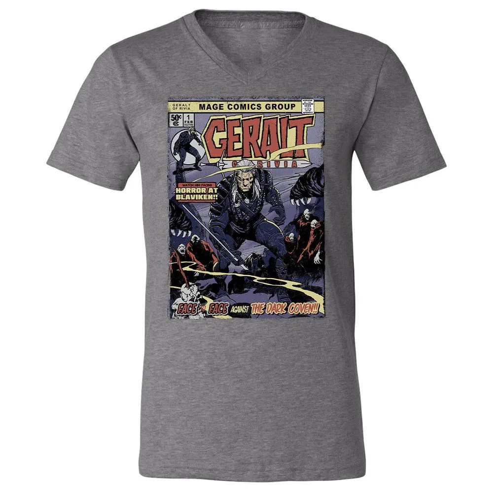 Unisex V-Neck T-Shirt - LJC29JX4 - Deep Heather - 13