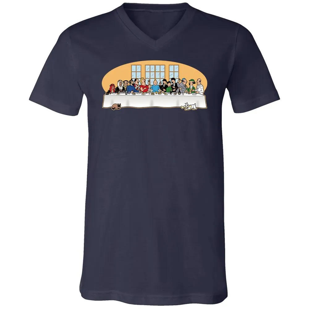 Unisex V-Neck T-Shirt - MR4HGLE6 - Navy - 2