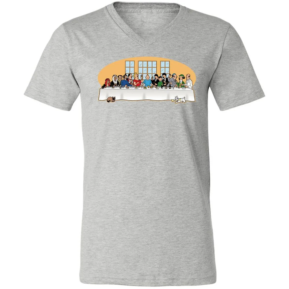 Unisex V-Neck T-Shirt - MR4HGLE6 - Athletic Heather - 7