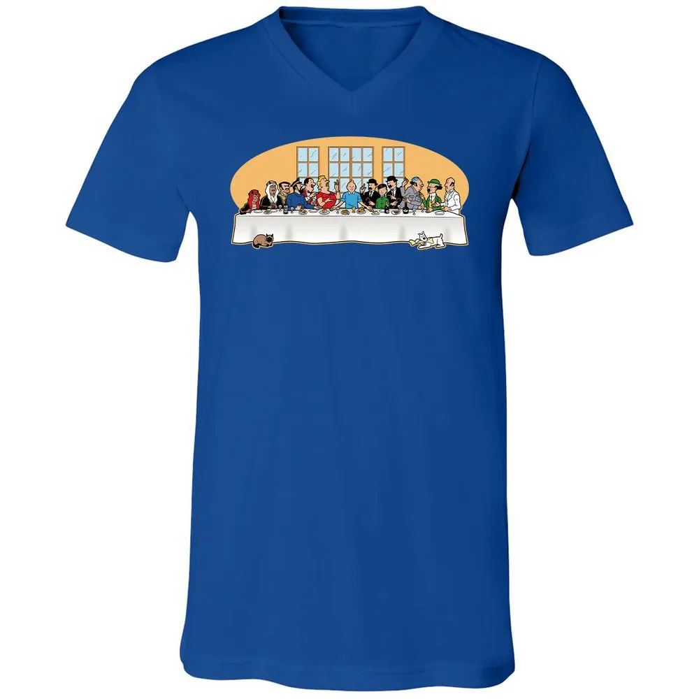 Unisex V-Neck T-Shirt - MR4HGLE6 - True Royal - 4