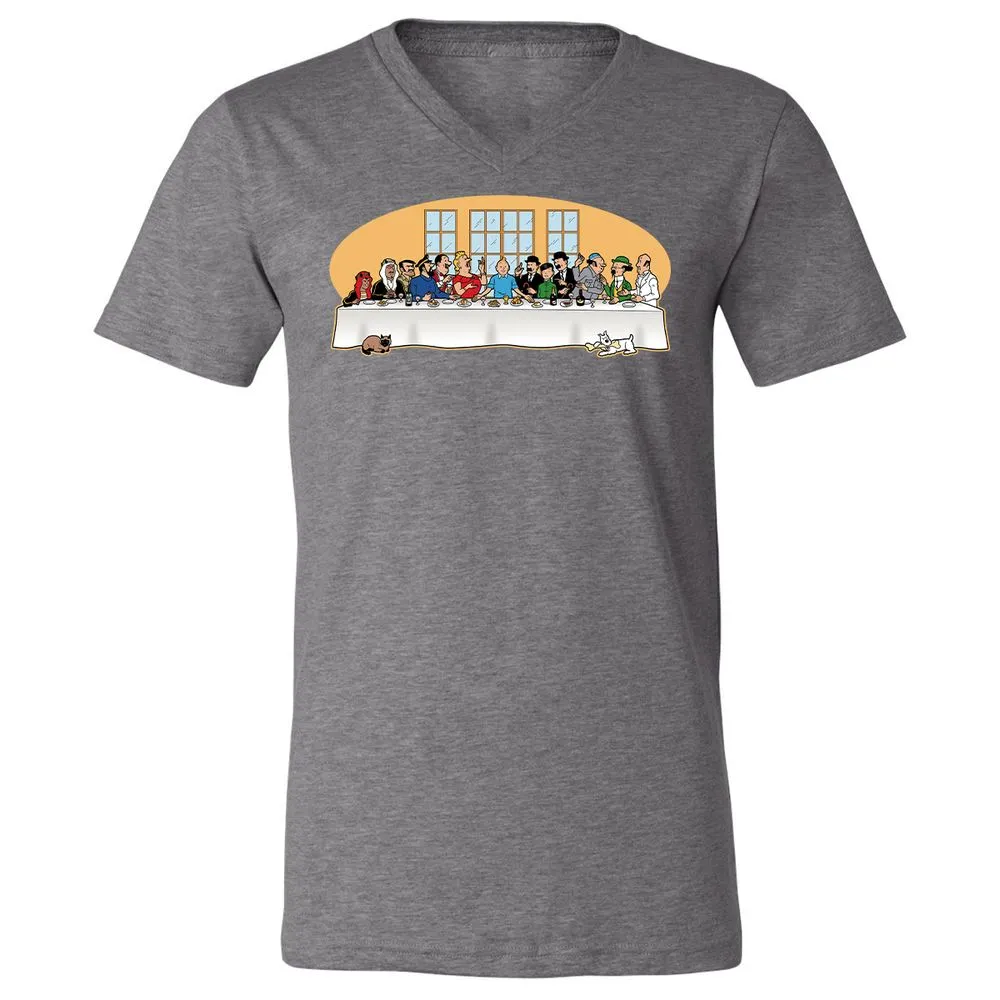 Unisex V-Neck T-Shirt - MR4HGLE6 - Deep Heather - 13