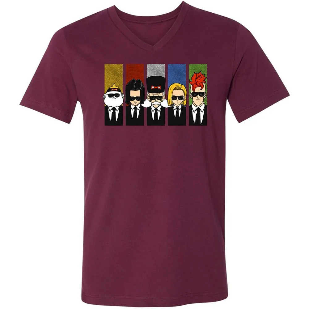 Unisex V-Neck T-Shirt - LMQ5EZGB - Maroon - 6