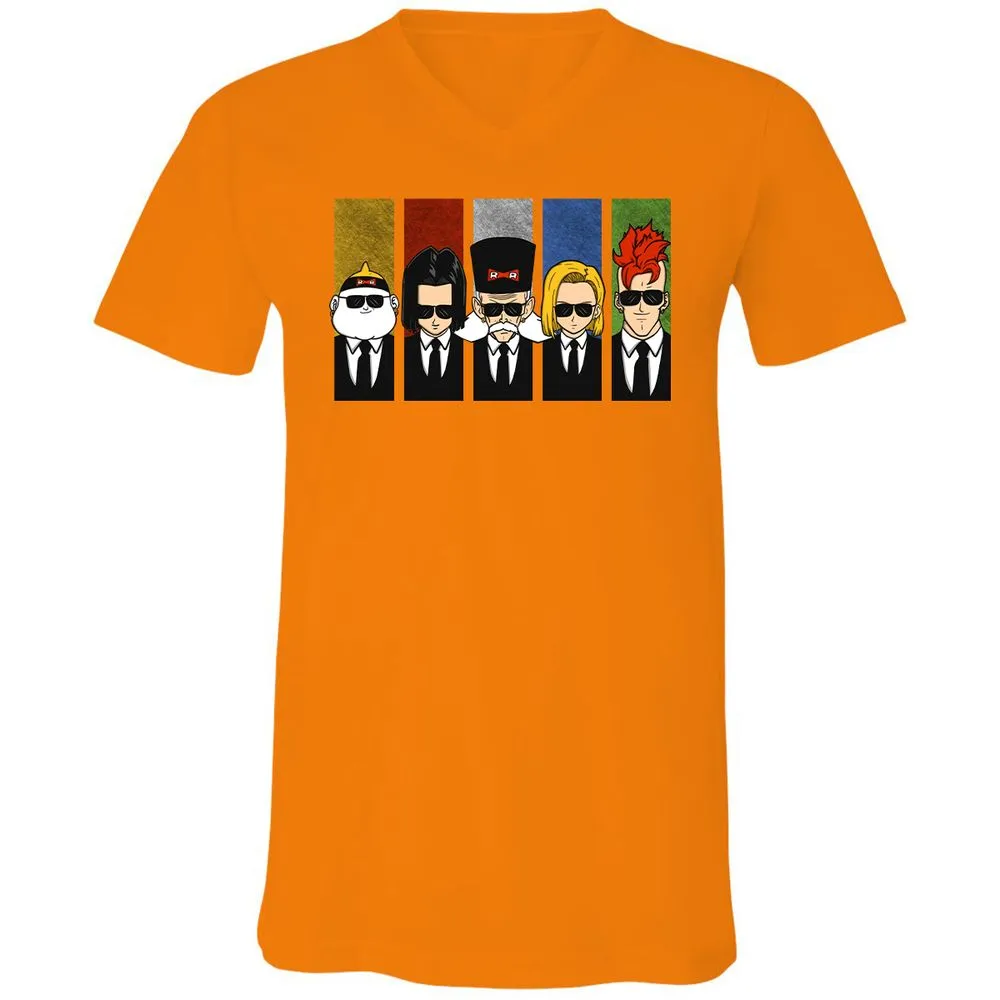 Unisex V-Neck T-Shirt - LMQ5EZGB - Orange - 11