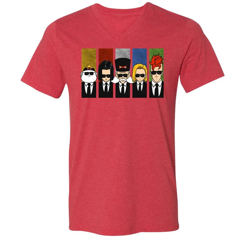 Unisex V-Neck T-Shirt - LMQ5EZGB - Heather Red - 16