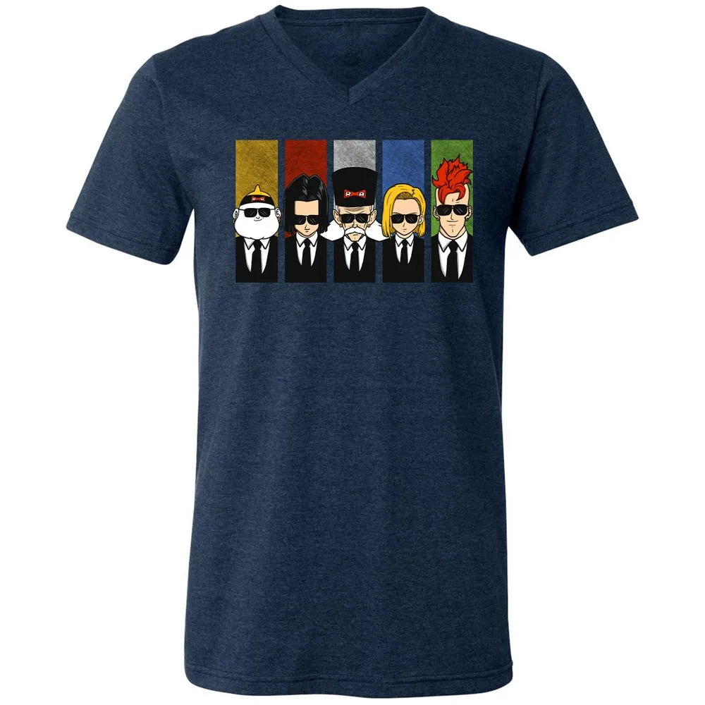 Unisex V-Neck T-Shirt - LMQ5EZGB - Heather Navy - 15